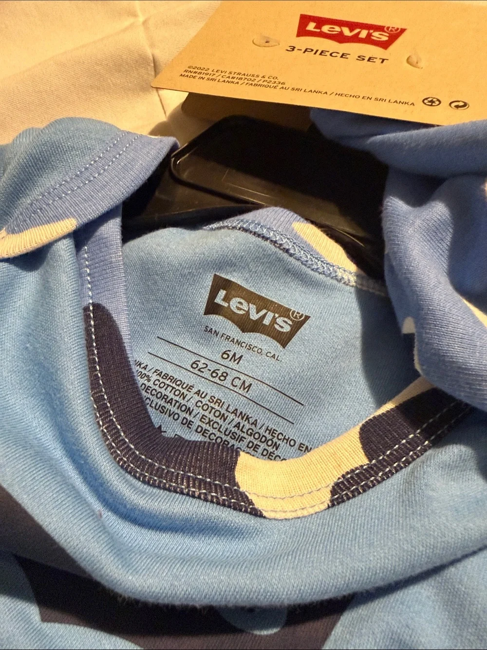 Levi's Blue & Navy Camo Baby 3-Piece Set